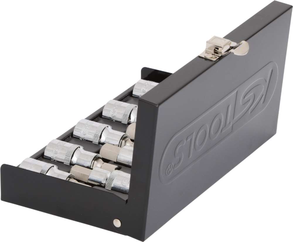 Produktbild KS Tools 1/2 Zoll CHROMEplus Bit-Stecknuss-Satz Innensechskant 9 Teile 4 - 17 mm kurz bild 2