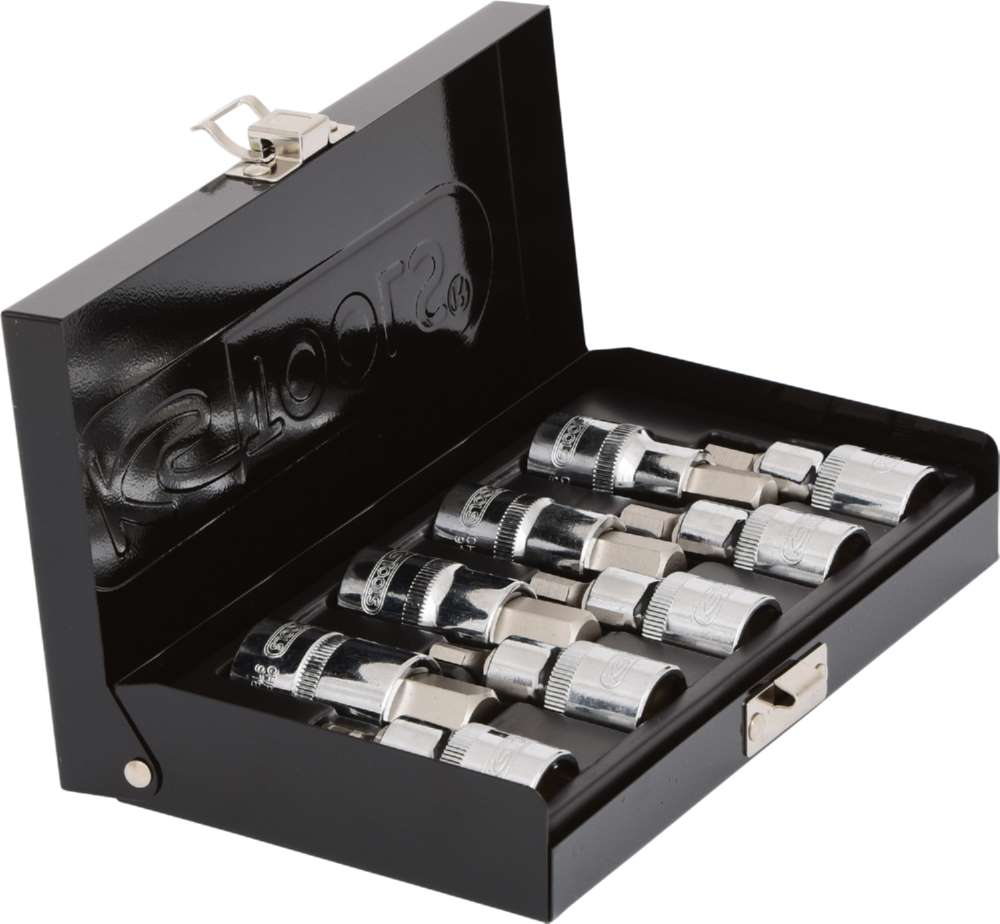 Produktbild KS Tools 1/2 Zoll CHROMEplus Bit-Stecknuss-Satz Innensechskant 9 Teile 4 - 17 mm kurz bild 4