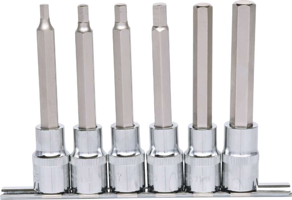 Produktbild KS Tools 1/2 Zoll CHROMEplus Bit-Stecknuss-Satz Innensechskant 6 Teile 5 - 12 mm lang bild 3