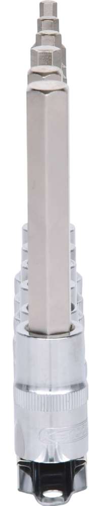 Produktbild KS Tools 1/2 Zoll CHROMEplus Bit-Stecknuss-Satz Innensechskant 6 Teile 5 - 12 mm lang bild 4