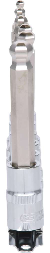 Produktbild KS Tools 1/2 Zoll CHROMEplus Bit-Stecknuss-Satz Innen6kant Kugelkopf 6 Teile 5 - 12 mm bild 4