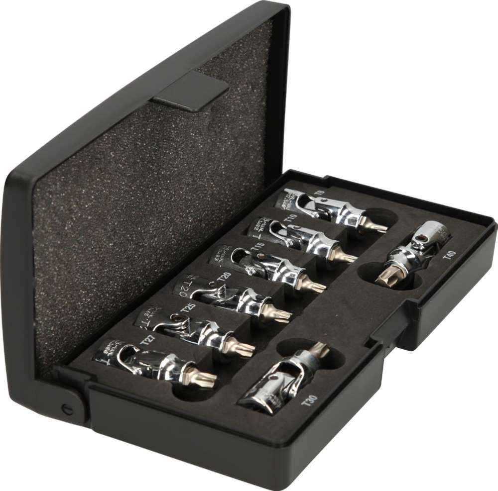 Produktbild KS Tools 1/4 Zoll CHROMEplus Bit-Stecknuss-Satz mit Gelenk Torx 8 Teile T8-T40 bild 4
