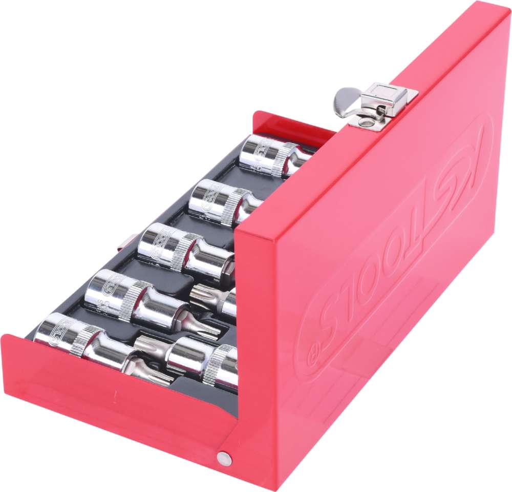 Produktbild KS Tools 1/2 Zoll CHROMEplus Bit-Stecknuss-Satz Torx 9 Teile T20 - T60 bild 2