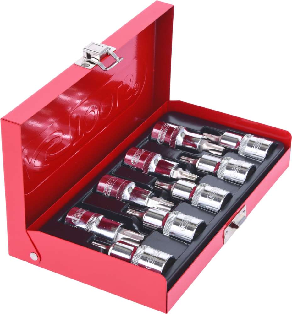 Produktbild KS Tools 1/2 Zoll CHROMEplus Bit-Stecknuss-Satz Torx 9 Teile T20 - T60 bild 4