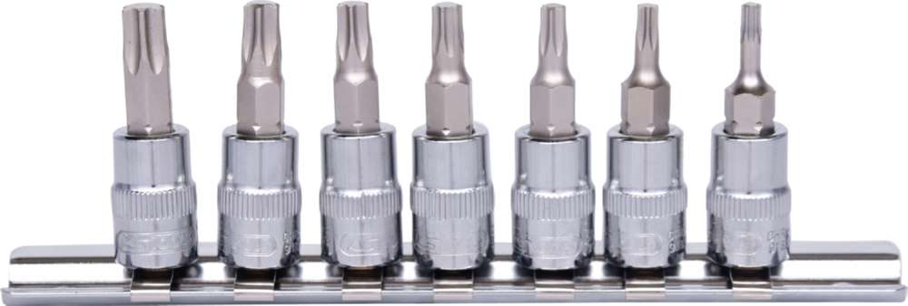 Produktbild KS Tools 1/4 Zoll CHROMEplus Bit-Stecknuss-Satz Torx 7 Teile T10 - T40
