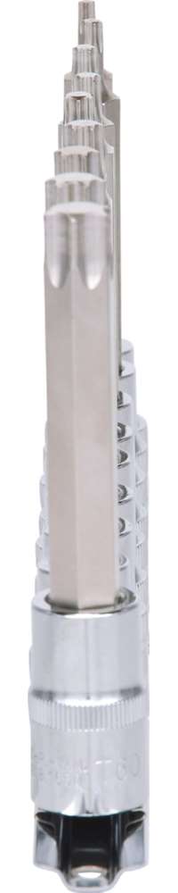 Produktbild KS Tools 1/2 Zoll CHROMEplus Bit-Stecknuss-Satz Torx lang 9 Teile T20 - T60 bild 2