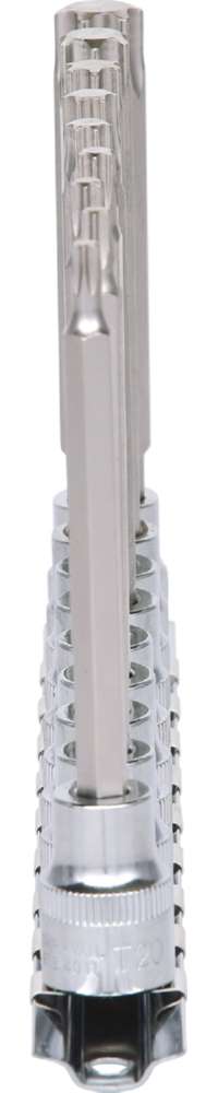 Produktbild KS Tools 3/8 Zoll CHROMEplus Bit-Stecknuss-Satz Torx lang 9 Teile T20 - T60 bild 2