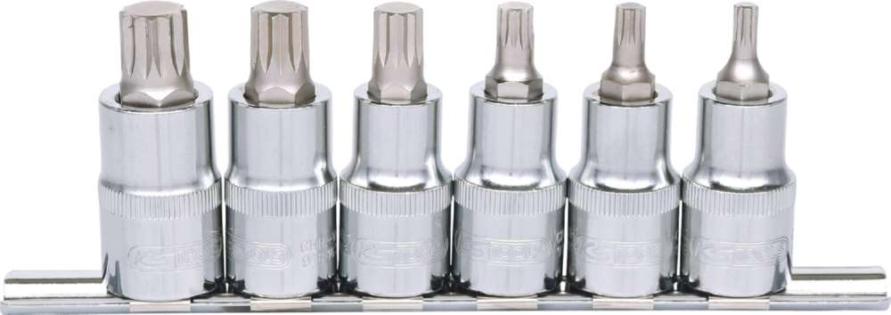 Produktbild KS Tools 1/2 Zoll CHROMEplus Bit-Stecknuss-Satz XZN 6 Teile M5 - M14