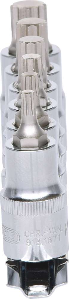 Produktbild KS Tools 1/2 Zoll CHROMEplus Bit-Stecknuss-Satz XZN 6 Teile M5 - M14 bild 2