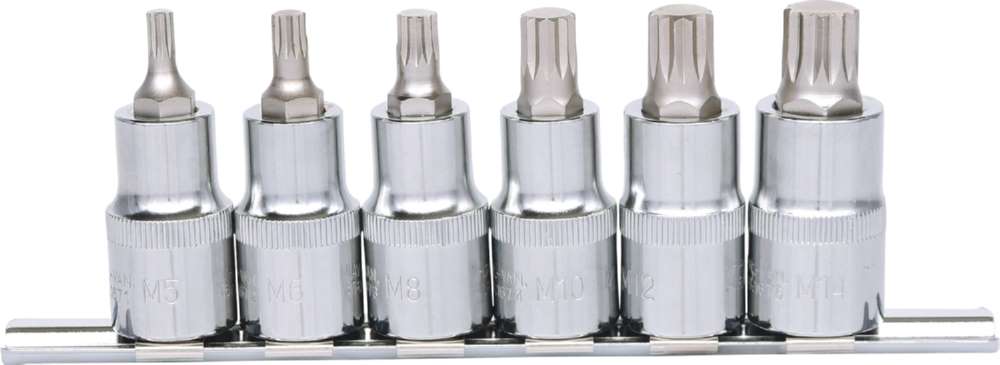 Produktbild KS Tools 1/2 Zoll CHROMEplus Bit-Stecknuss-Satz XZN 6 Teile M5 - M14 bild 3