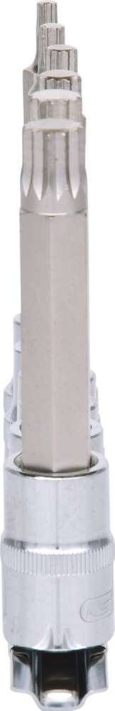 Produktbild KS Tools 1/2 Zoll CHROMEplus Bit-Stecknuss-Satz XZN lang 6 Teile M5 - M14 bild 4