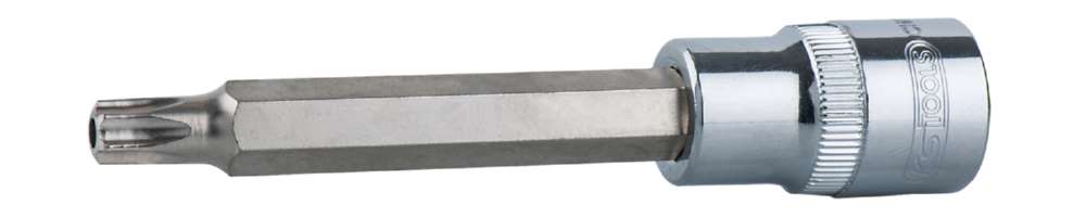 Produktbild KS Tools 1/2 Zoll CHROMEplus Bit-Stecknuss Torx mit Stirnlochbohrung lang TB10