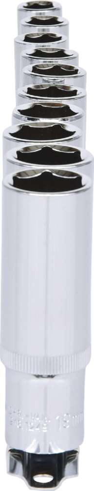 Produktbild KS Tools 1/2 Zoll CHROMEplus Sechskant-Stecknuss-Satz lang 10 Teile 10-19 mm bild 2