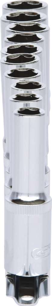 Produktbild KS Tools 1/2 Zoll CHROMEplus Sechskant-Stecknuss-Satz lang 10 Teile 10-19 mm bild 4