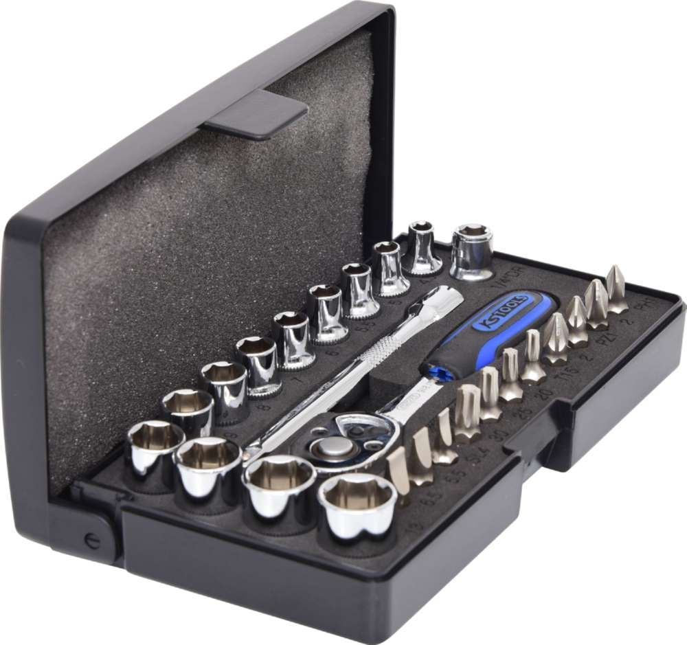 Produktbild KS Tools 1/4 Zoll CHROMEplus Steckschlüssel-Satz 26 Teile bild 6