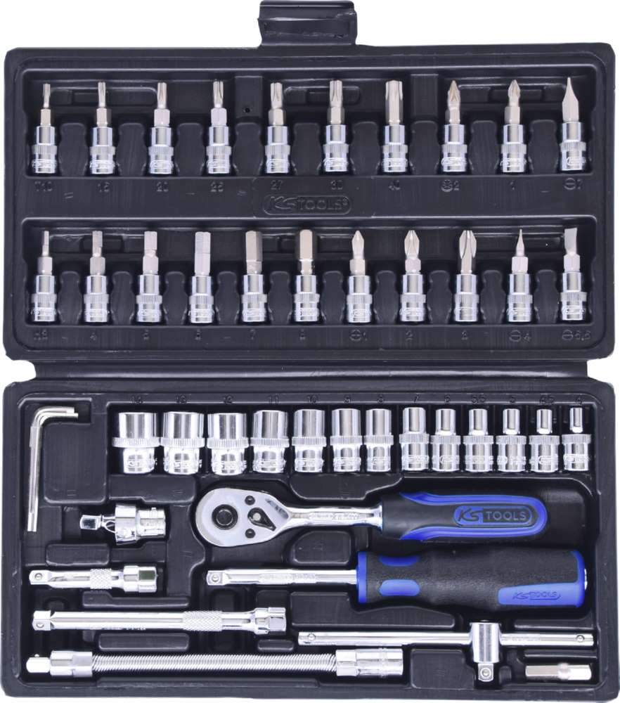 Produktbild KS Tools 1/4 Zoll CHROMEplus Steckschlüssel-Satz 46 Teile bild 3
