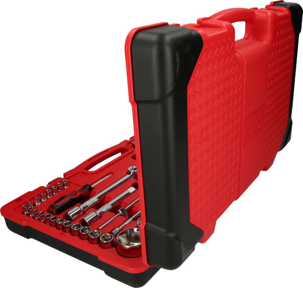 Produktbild KS Tools 1/4 Zoll + 1/2 Zoll CHROMEplus Steckschlüssel-Satz 110 Teile bild 2