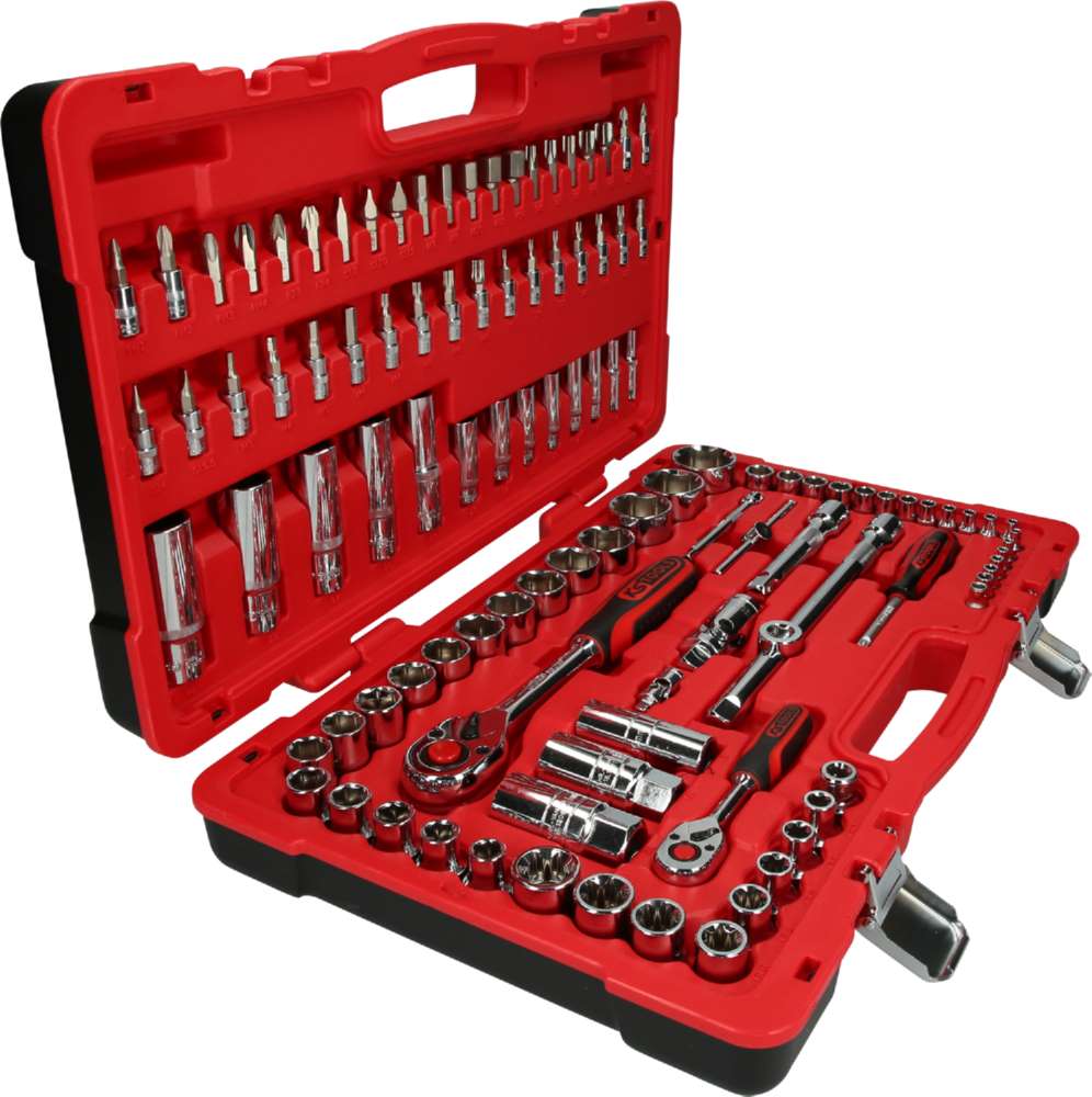 Produktbild KS Tools 1/4 Zoll + 1/2 Zoll CHROMEplus Steckschlüssel-Satz 110 Teile bild 5