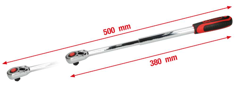 Produktbild KS Tools 1/2 Zoll CHROMEplus Teleskop-Umschaltknarre 36 Zahn bild 2