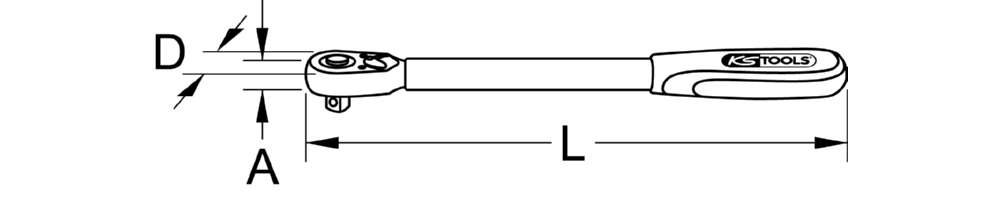 Produktbild KS Tools 1/2 Zoll CHROMEplus Teleskop-Umschaltknarre 36 Zahn bild 3