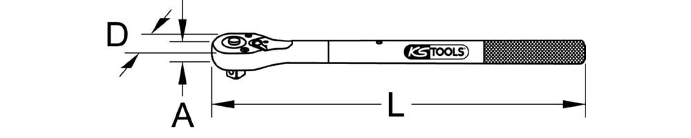 Produktbild KS Tools 3/4 Zoll CHROMEplus Umschaltknarre 24 Zahn Gesamtlänge 500 mm bild 5