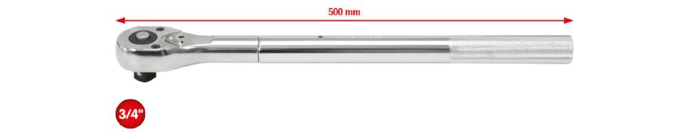 Produktbild KS Tools 3/4 Zoll CHROMEplus Umschaltknarre 24 Zahn Gesamtlänge 500 mm bild 6