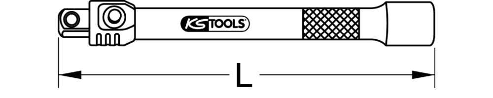Produktbild KS Tools 1/2 Zoll CHROMEplus Verlängerung mit Verriegelung Gesamtlänge 250 mm bild 2