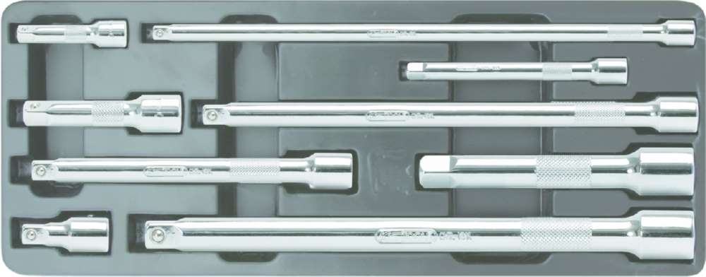 Produktbild KS Tools CHROMEplus Verlängerungs-Satz mit Verriegelung 9 Teile