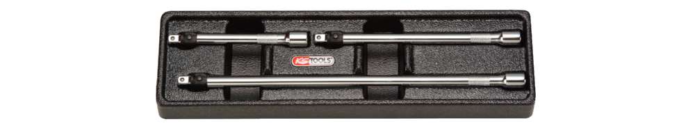 Produktbild KS Tools 1/4 Zoll CHROMEplus Verlängerungs-Satz mit Verriegelung 3 Teile
