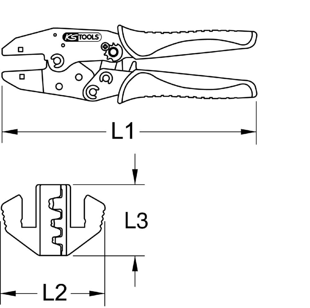 Produktbild KS Tools Crimpzange für AMP Superseal Typ 1,5 bild 3