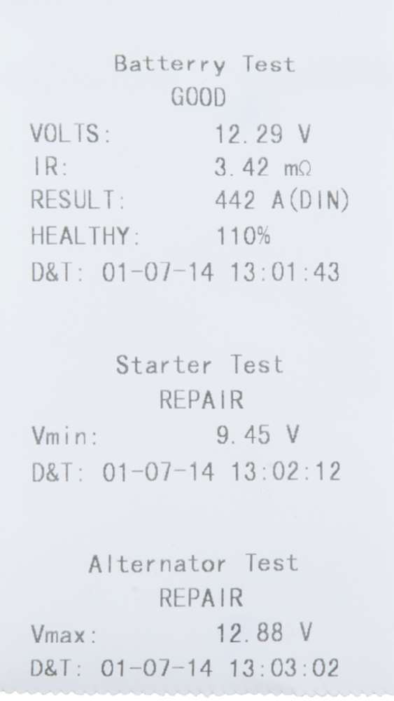 Produktbild KS Tools 12V Digita Batterie und Ladesystemtester mit integriertem Drucker bild 7