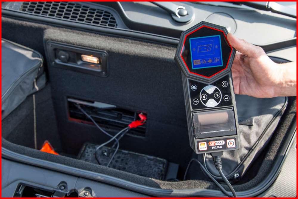 Produktbild KS Tools 12V / 24V Digital Batterie und Ladesystemtester mit integriertem Drucker bild 6