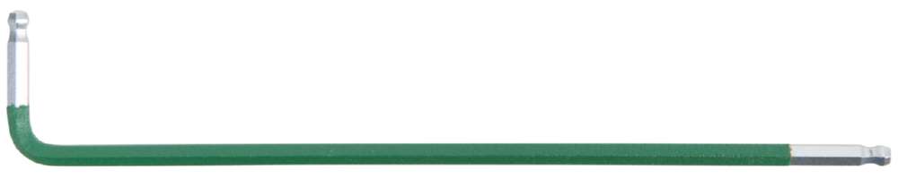 Produktbild KS Tools Winkelstiftschlüssel Doppelkugelkopf Innensechskant XL 3,0 mm grün
