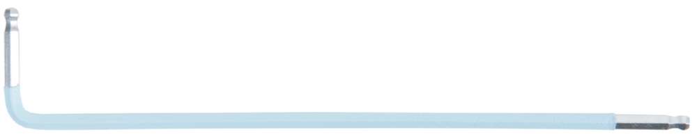 Produktbild KS Tools Winkelstiftschlüssel Doppelkugelkopf Innensechskant XL 2,5 mm hellblau