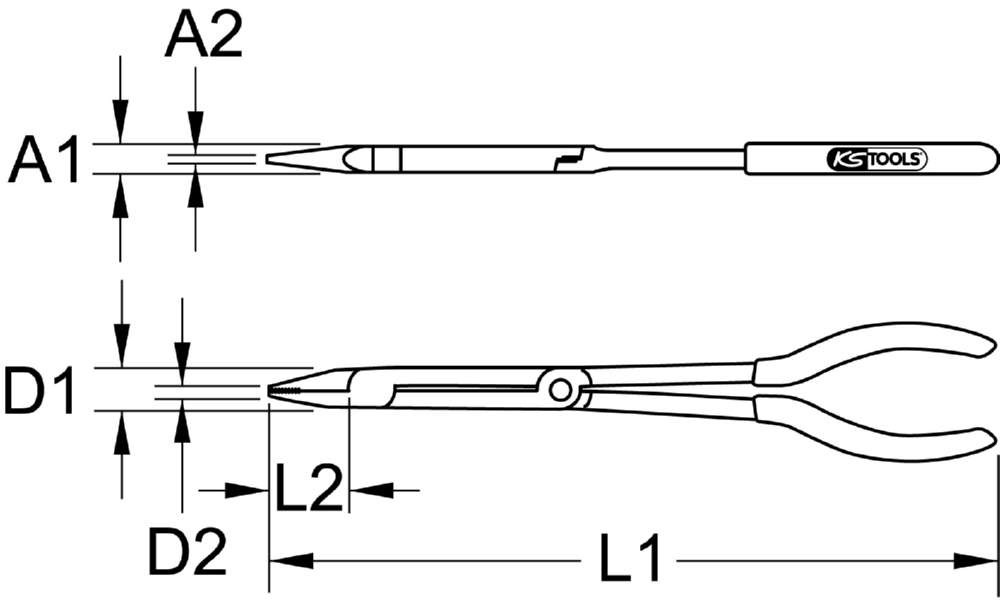 Produktbild KS Tools Doppelgelenk Seitenschneider XL 290 mm bild 3