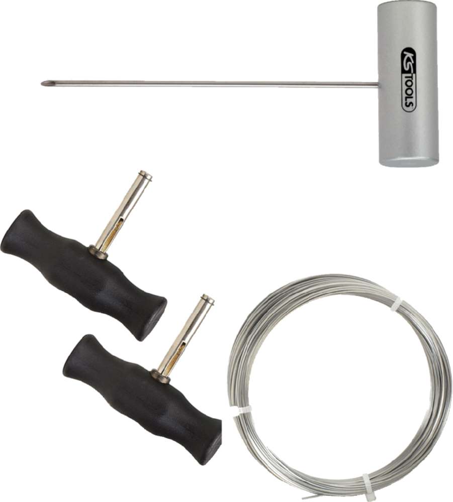 Produktbild KS Tools Drahtschneide Satz mit 4-kant Schneiddraht 4 Teile