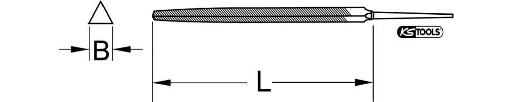 Produktbild KS Tools Feilenblatt dreikant Form C 150 mm Hieb 1 bild 2