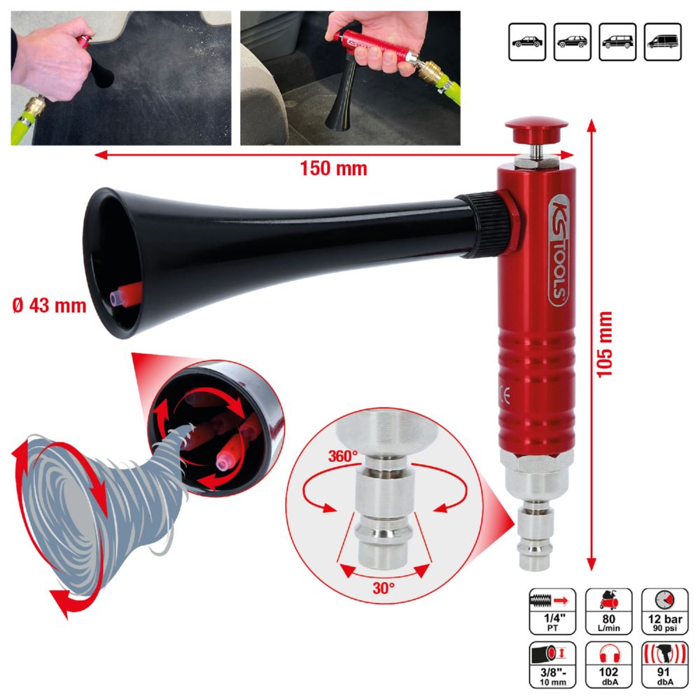 Produktbild KS Tools Druckluft Ausblaspistole 12 bar