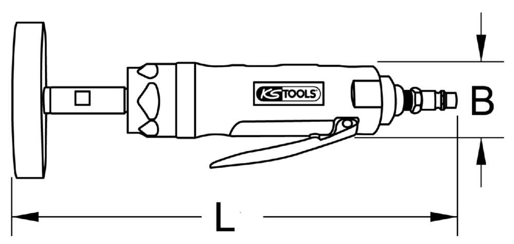 Produktbild KS Tools Druckluft Radiermaschine 1/4 Zoll 4.000 U/min bild 5