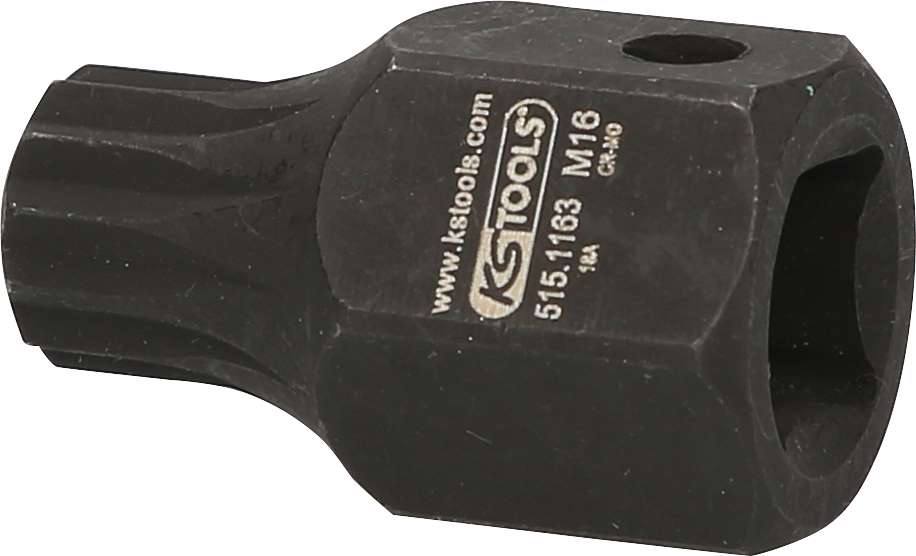 Produktbild KS Tools 1/2 Zoll DUODRIVE Spezial Kraft Bit Stecknuss XZN M16,43 mm kurz