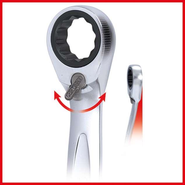 Produktbild KS Tools 11 mm + 1/4 Zoll Durchgangs-Umschaltknarre bild 3