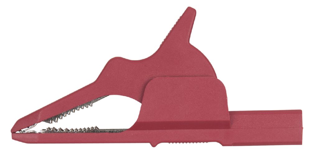 Produktbild KS Tools 4 mm Eingangsbuchse auf Krokodilklemme schmal 85 mm rot