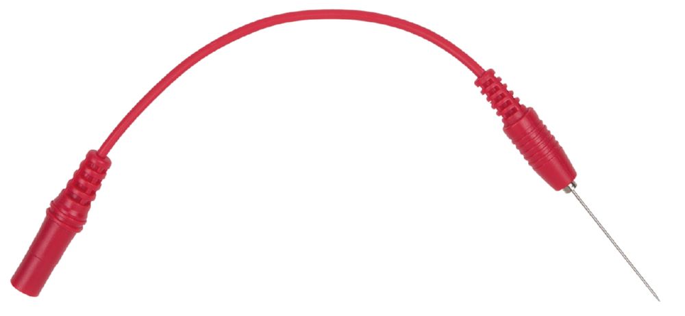 Produktbild KS Tools 4 mm Eingangsbuchse auf nadelförmige Prüfspitze rot