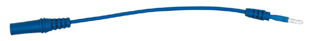 Produktbild KS Tools 4 mm Eingangsbuchse auf 2,5 mm Prüfadapterstecker flach blau