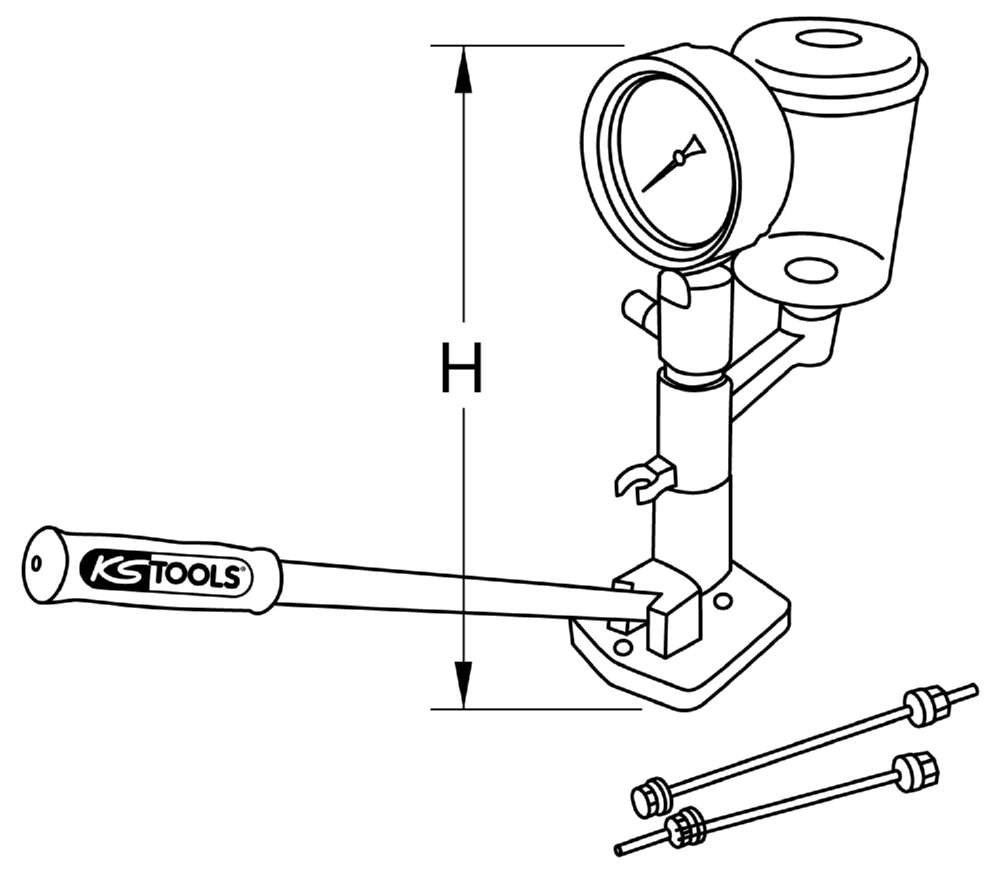 Produktbild KS Tools Einspritzdüsen Prüfgerät 600 bar 3 Teile bild 3