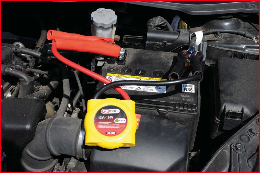 Produktbild KS Tools Elektronischer Überspannungsschutz 12/24 V Kabellänge 195 mm bild 2