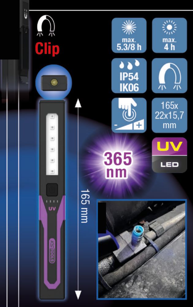 Produktbild KS Tools UV Lecksuchleuchte eQi Ultimate BEAM IP54 bild 2