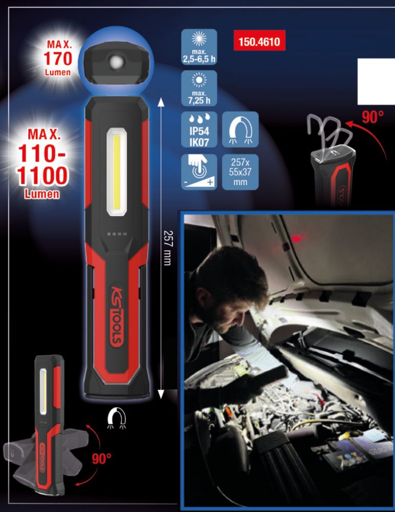 Produktbild KS Tools Handleuchte 1100 Lumen eQiUltimateBEAM bild 2