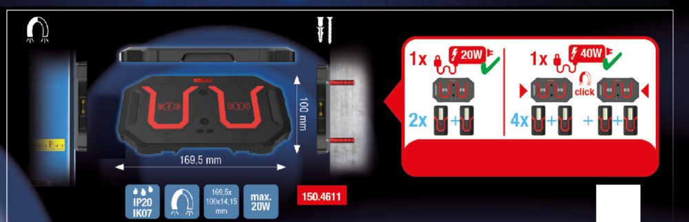 Produktbild KS Tools Ladepad eQi Ultimate Beam mit zwei Ladepunkten bild 2