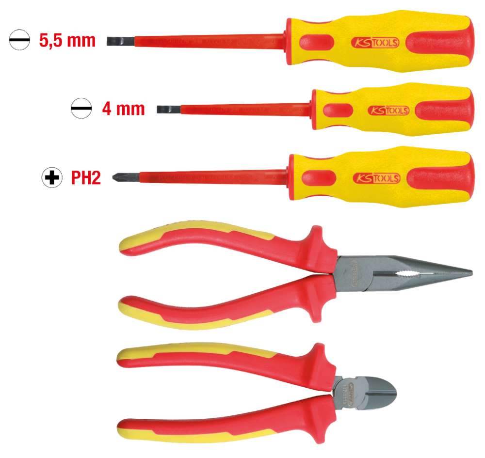 Produktbild KS Tools ERGOTORQUE VDE Zangen- und Schraubendreher-Satz 5 Teile Variante 1 bild 3
